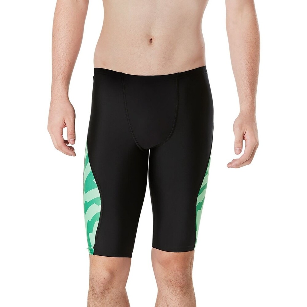 Speedo Pro LT Vortex Maze Jammer Swimsuit - Size 30 Mens - Black / Green